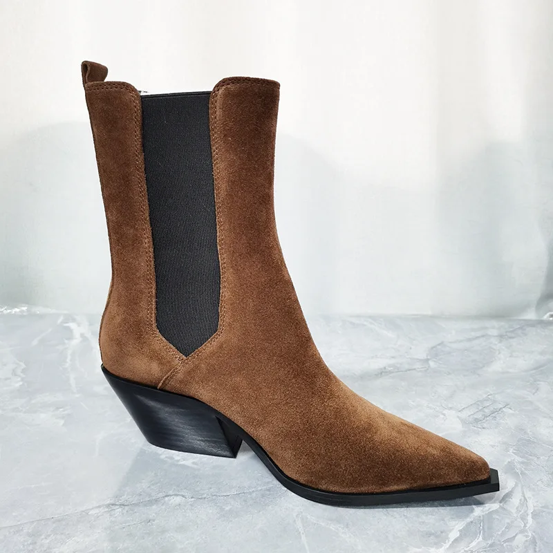 Genuine Leather Women Chelsea Boots