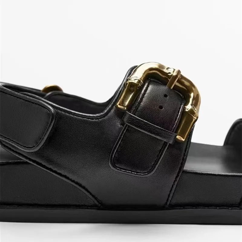 Gold Buckle Gladiator Sandals