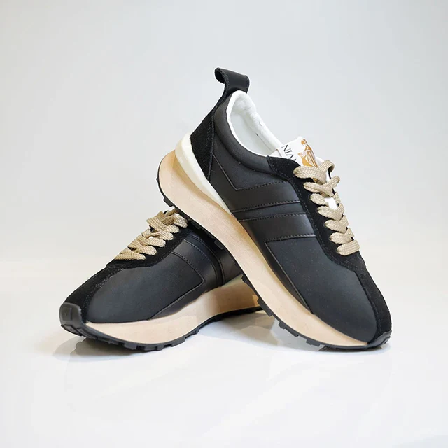 Genuine Leather Women Sneakers Lace Up