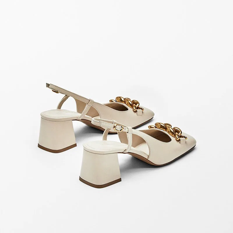 Genuine Leather High Heels