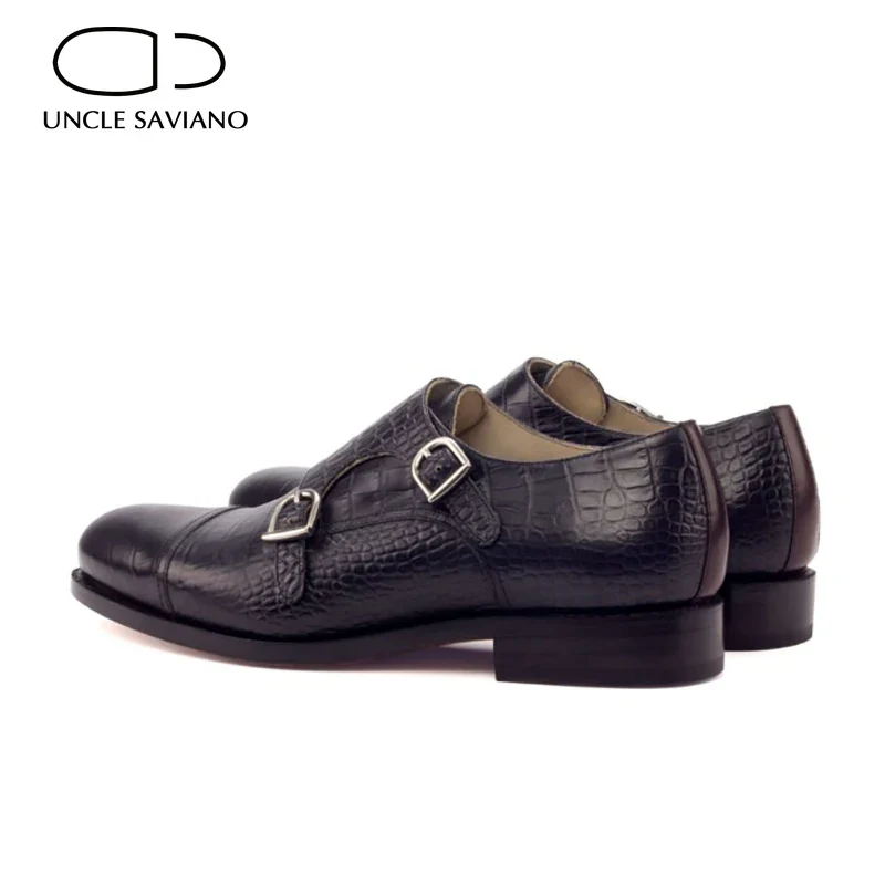 Double Monk Strap Style Dress Men Shoes