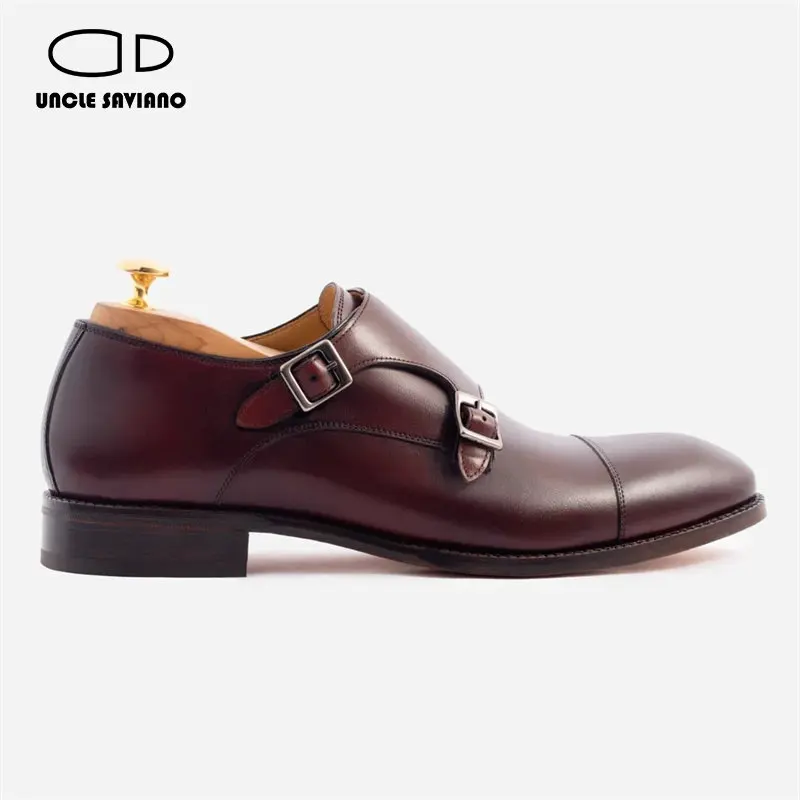 Double Monk Straps Dress Men Shoes