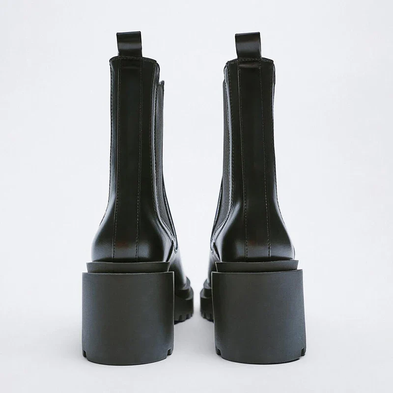 Ankle Boots For Women Chunky Heel Platform