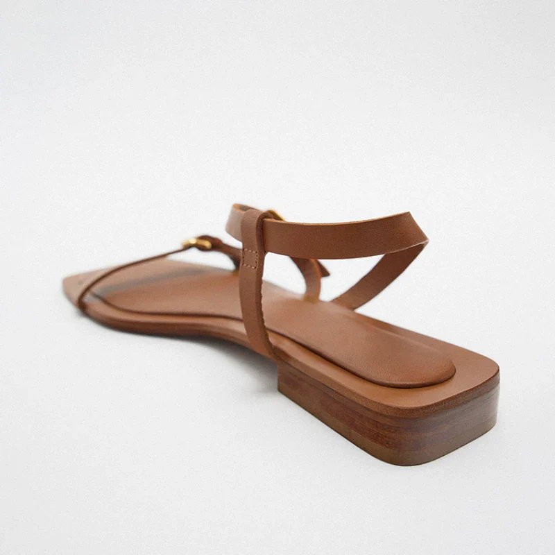 Brown Flat Gladiator Sandals