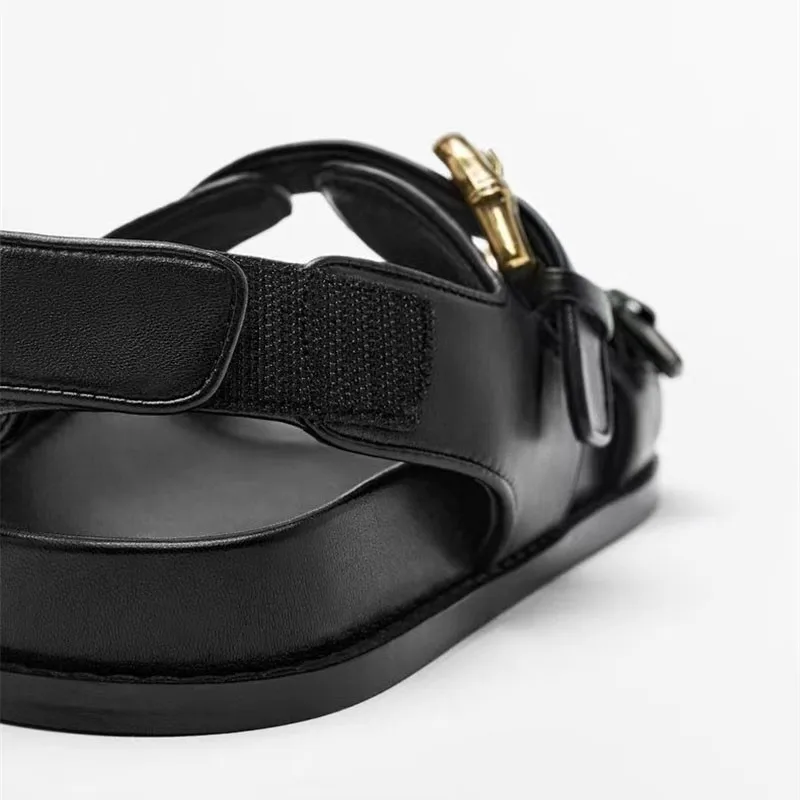 Gold Buckle Gladiator Sandals