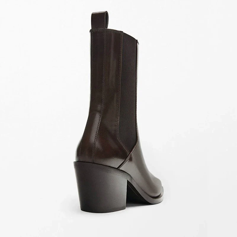 Genuine Leather Women Chelsea Boots