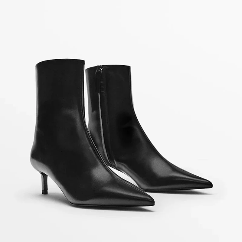 Genuine Leather Ankle Boots For Women