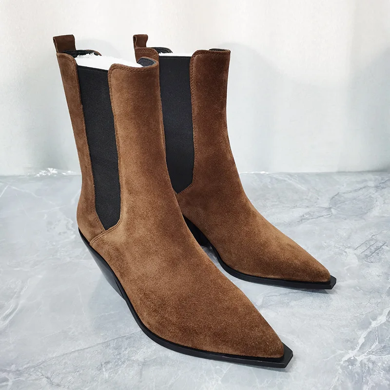 Genuine Leather Women Chelsea Boots