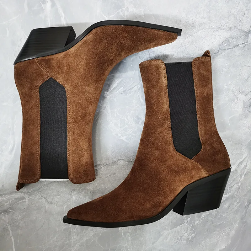 Genuine Leather Women Chelsea Boots