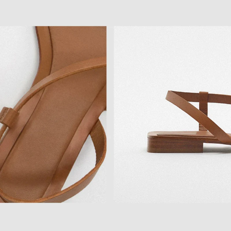 Brown Flat Gladiator Sandals