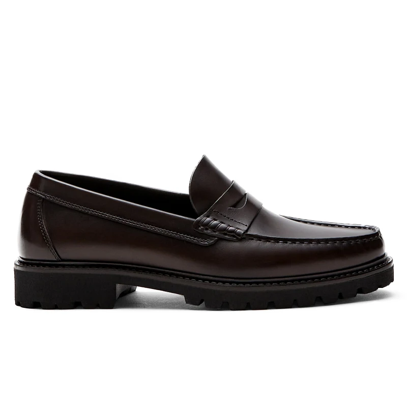 Men's Shoes British Business Suits Black Cowhide Casual Loafers