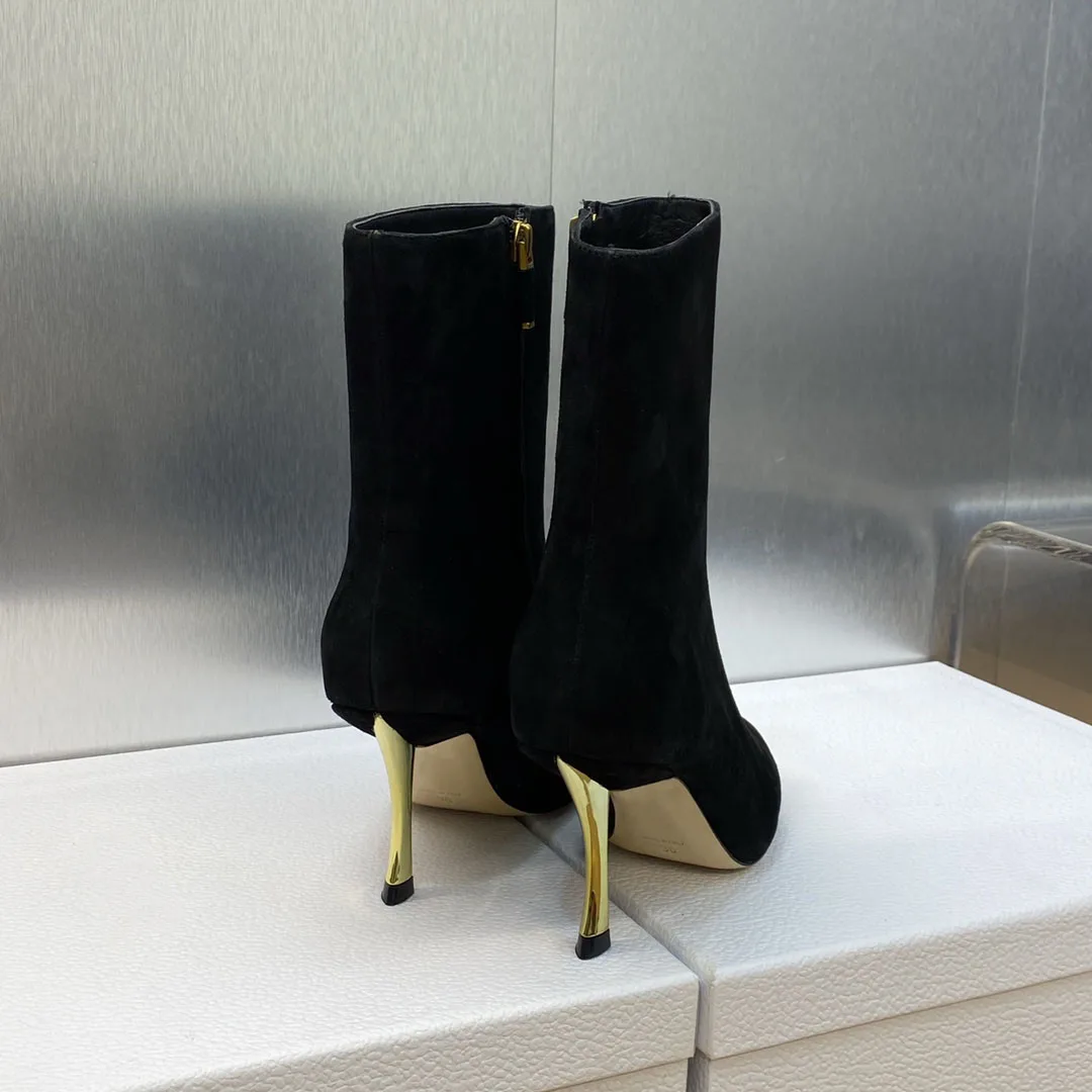 Women's Genuine Leather Thin Heel