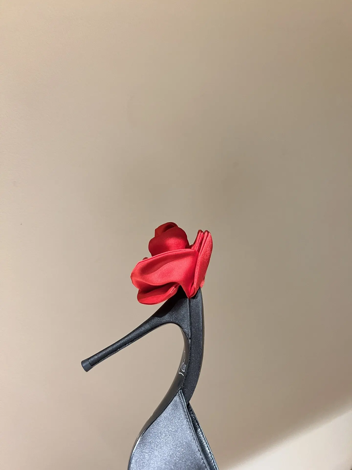 Spring New Banquet Pointed Pearl Petals Decoration Fine Heel Silk