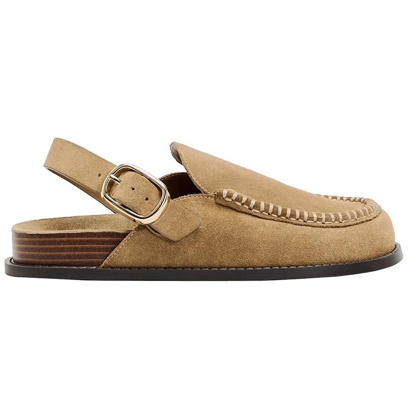 Fashion Flat Bottomed Casual Loafers Shoes Women's Thick Soled Flats Platform Sandal Leisure Sandalias