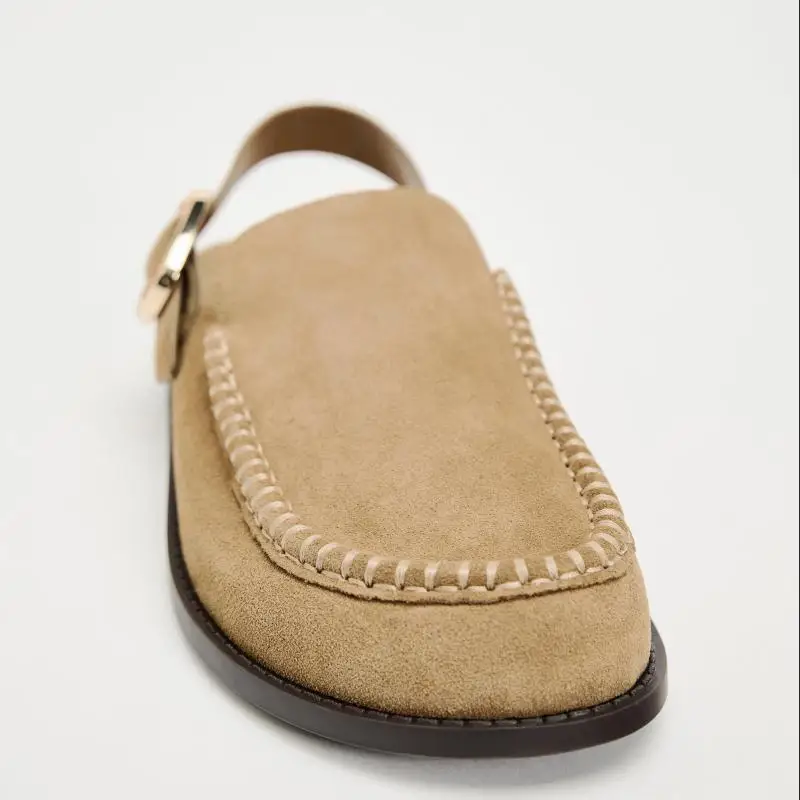 Fashion Flat Bottomed Casual Loafers Shoes Women's Thick Soled Flats Platform Sandal Leisure Sandalias