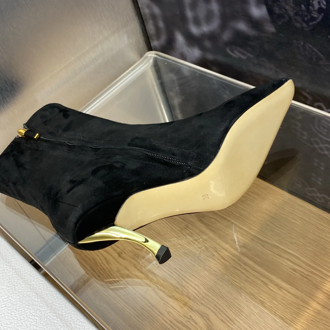 Women's Genuine Leather Thin Heel