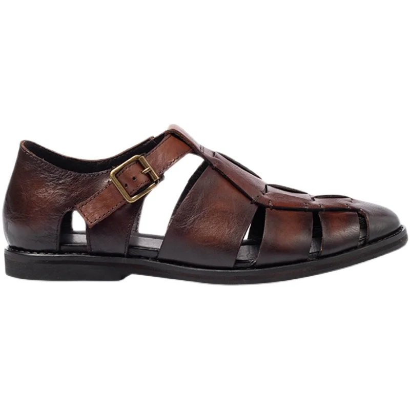 Handmade Sewing Baotou leather sandals