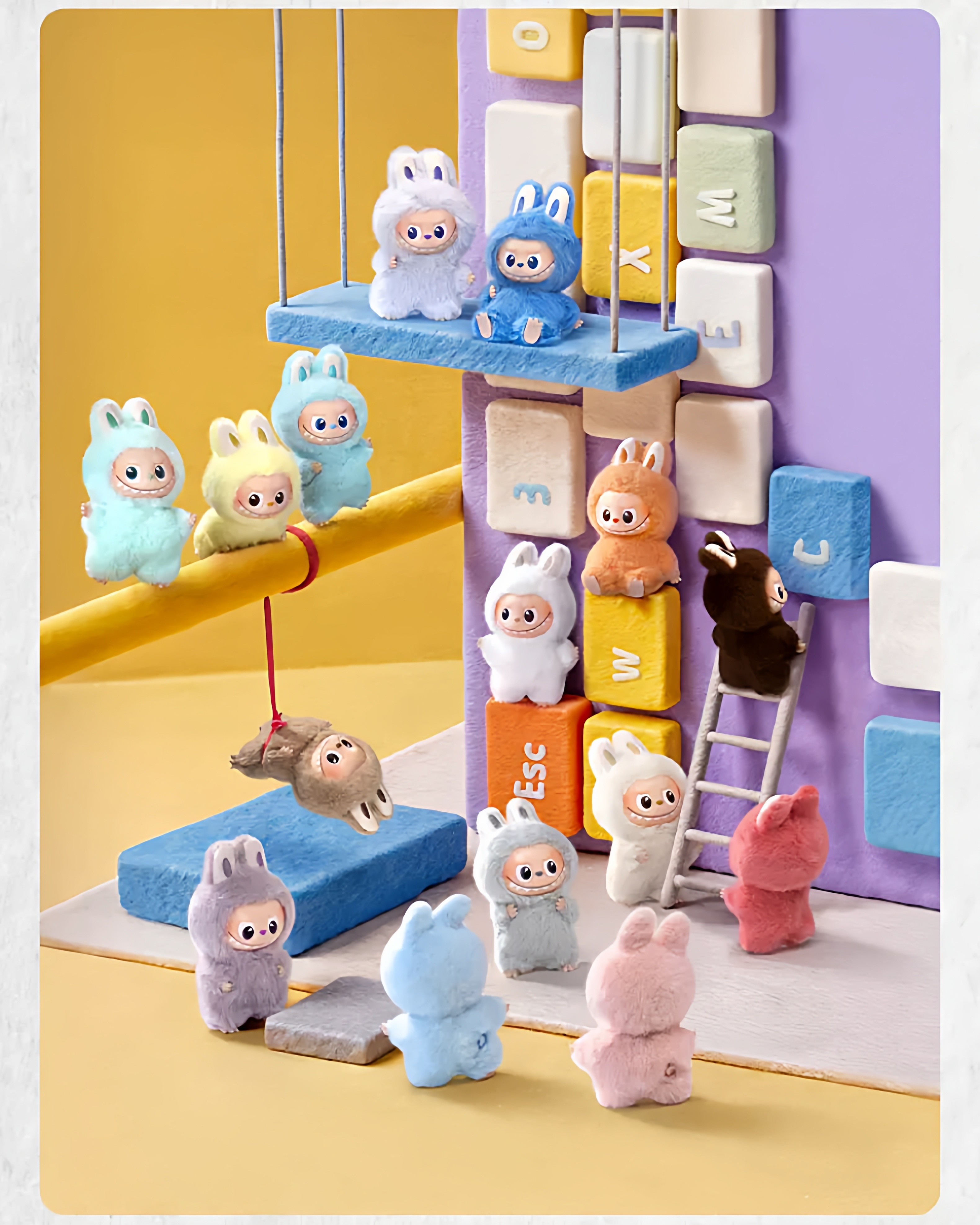 POPMART LABUBU Mini 4th Generation Heart-Shaped Password Glue Plush Blind Box(Type A)