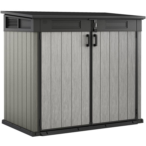 Keter Store It Out Grande Outdoor Plastic Garden Storage Shed, Grey and