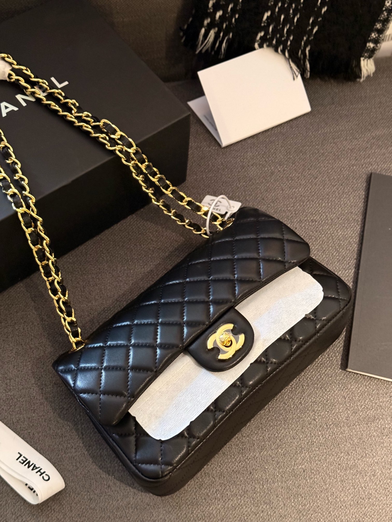 Chanel Classic Flap Bag Sheep 1112CF LLS091 23cm - ELEGANCE-SECRETE