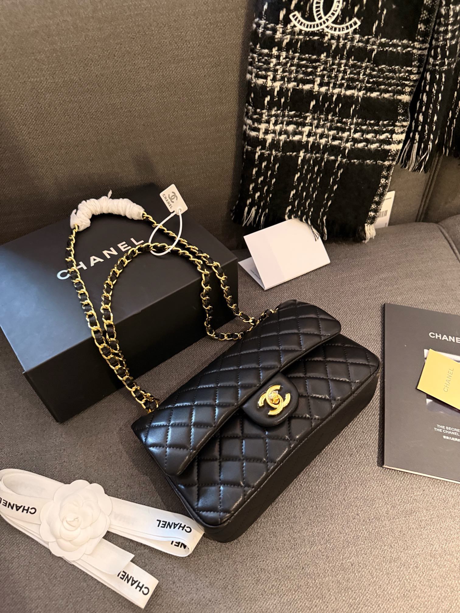 Chanel Classic Flap Bag Sheep 1112CF LLS091 23cm - ELEGANCE-SECRETE