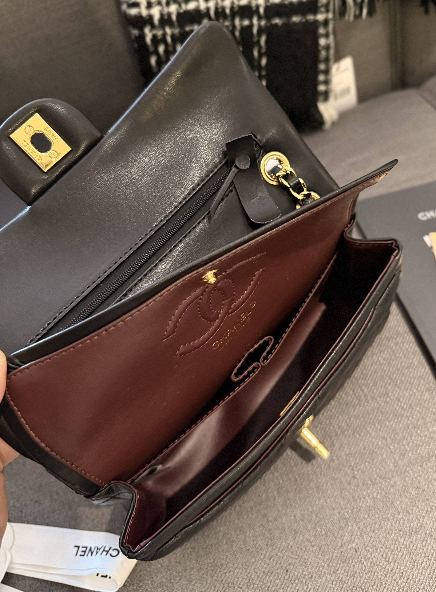 Chanel Classic Flap Bag Sheep 1112CF LLS091 23cm - ELEGANCE-SECRETE