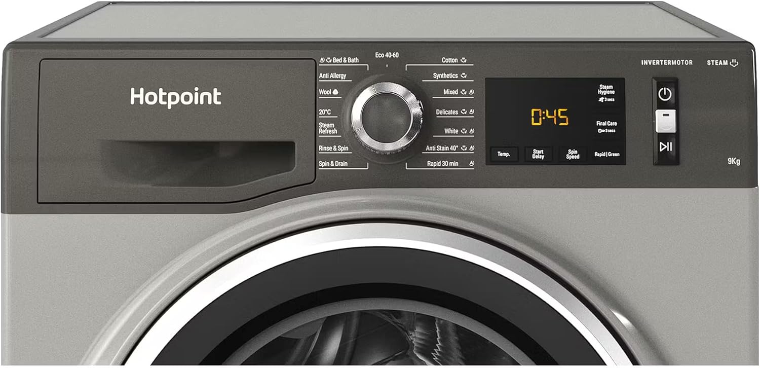 Hotpoint NM11948GCAUK 9kg Freestanding Washing Machine 1400rpm In Graphite