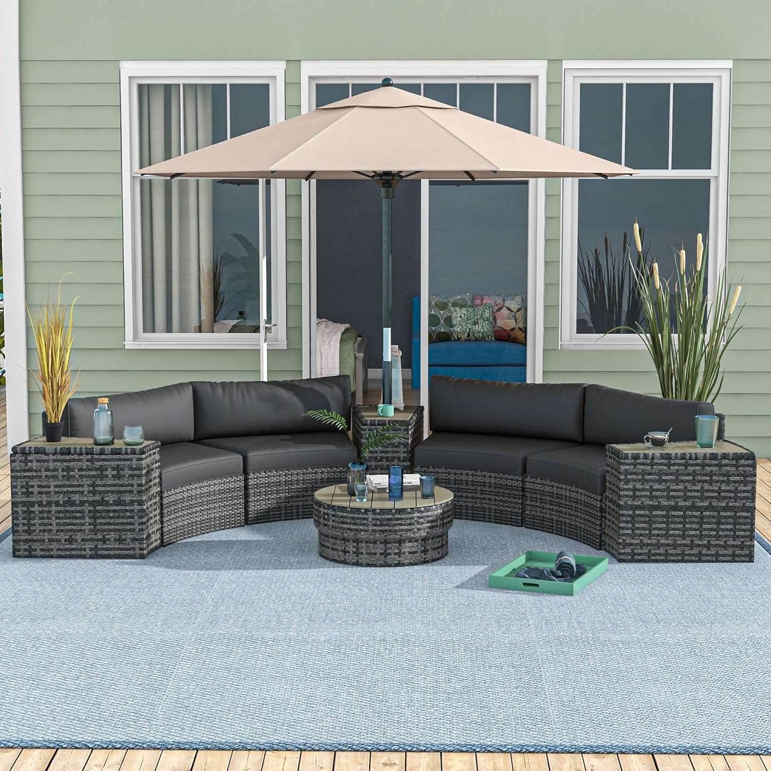 Outsunny 8 Piece Patio Furniture Set