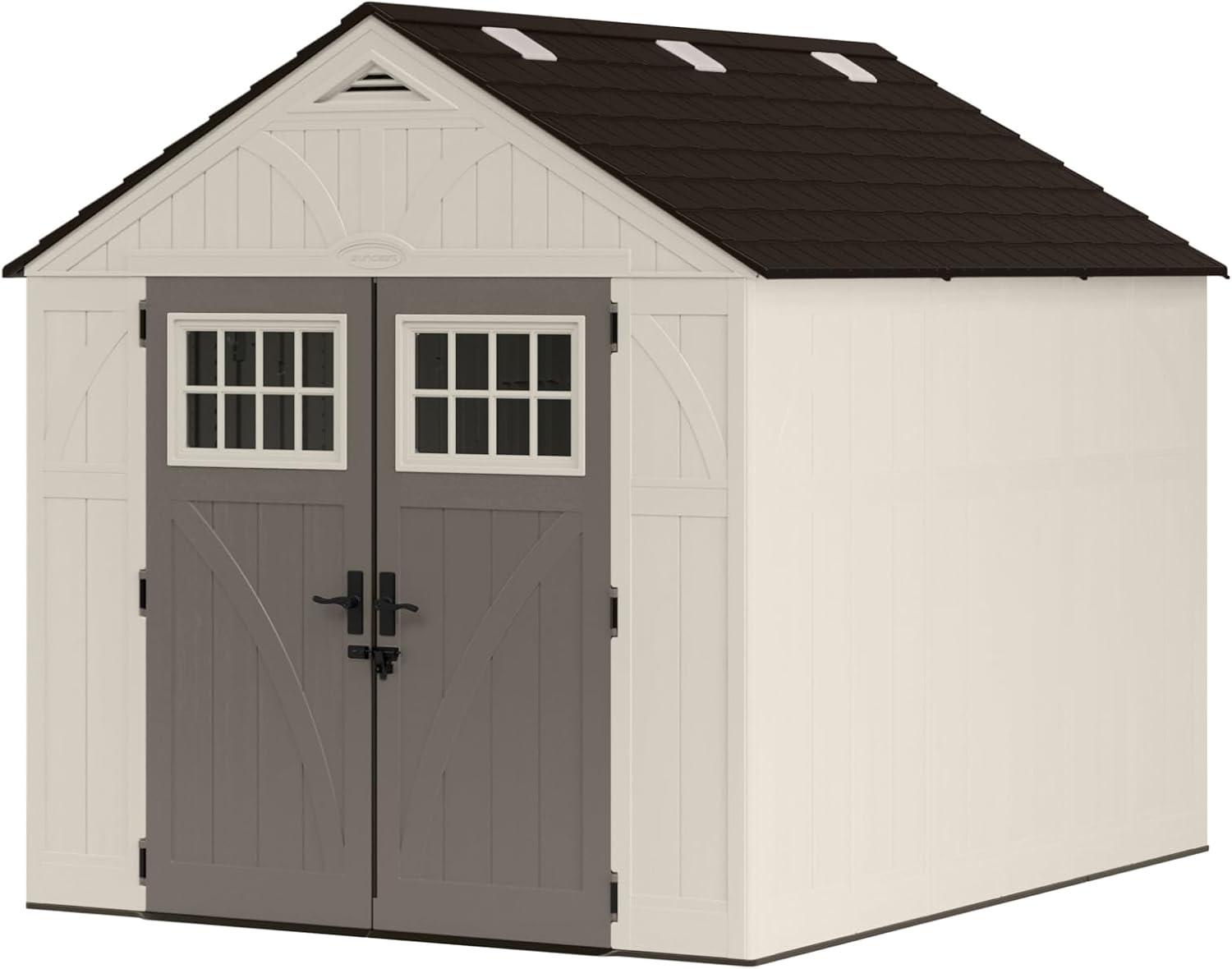 Suncast 8' x 10' Heavy-Duty Resin Tremont Storage Shed, Sand