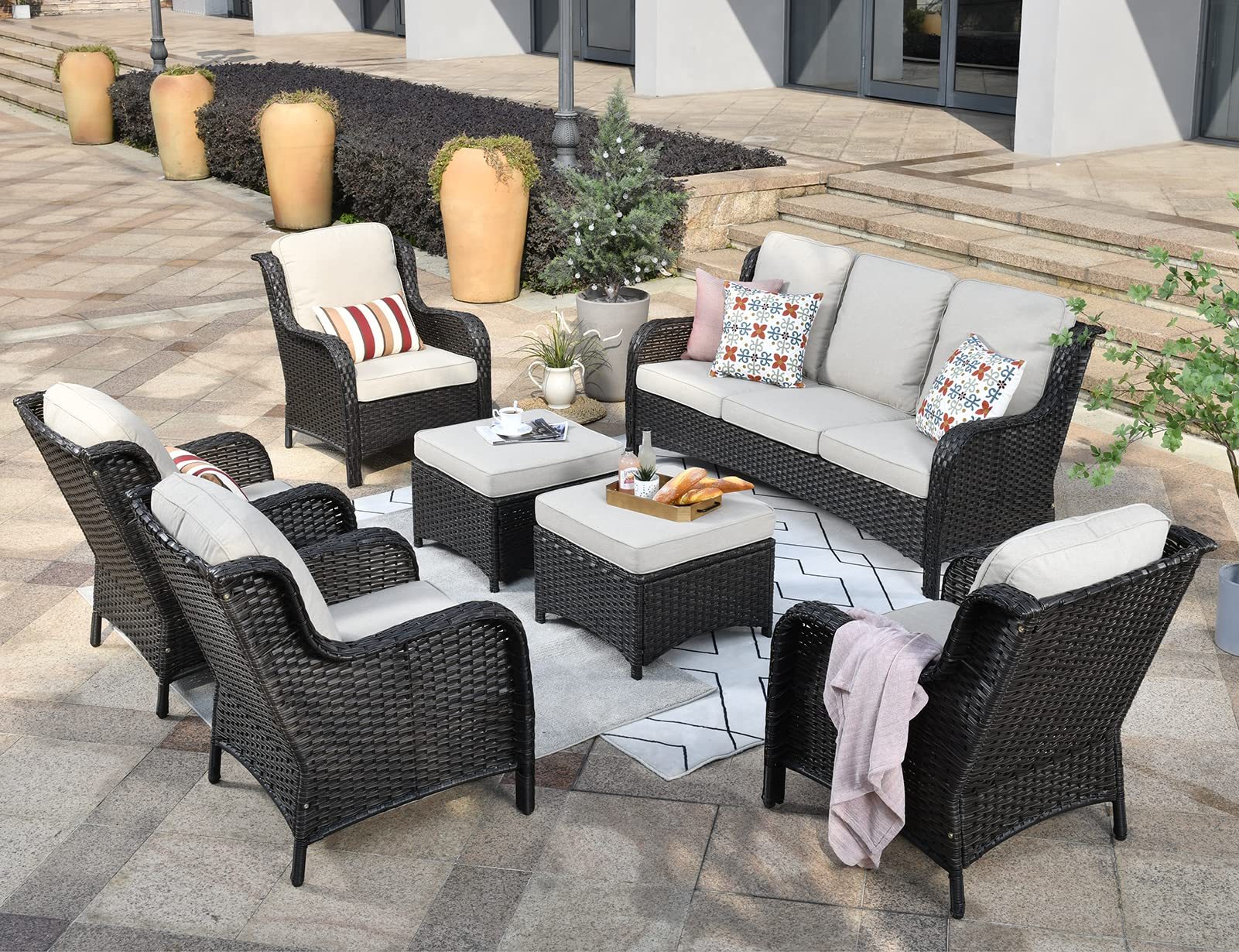 Outdoor Furniture Patio Furniture Set 7 Pcs