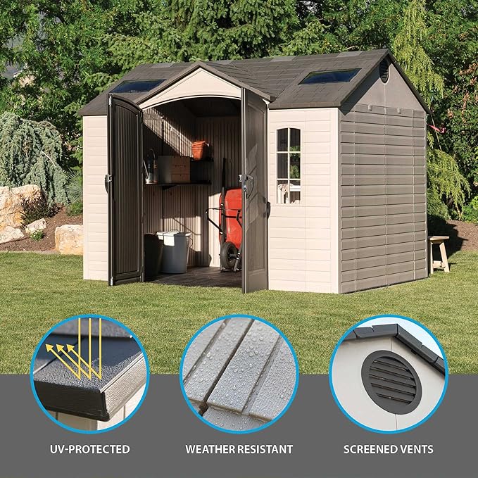 Lifetime 10 x 8 Heavy Duty Fully Accessorised Plastic Shed