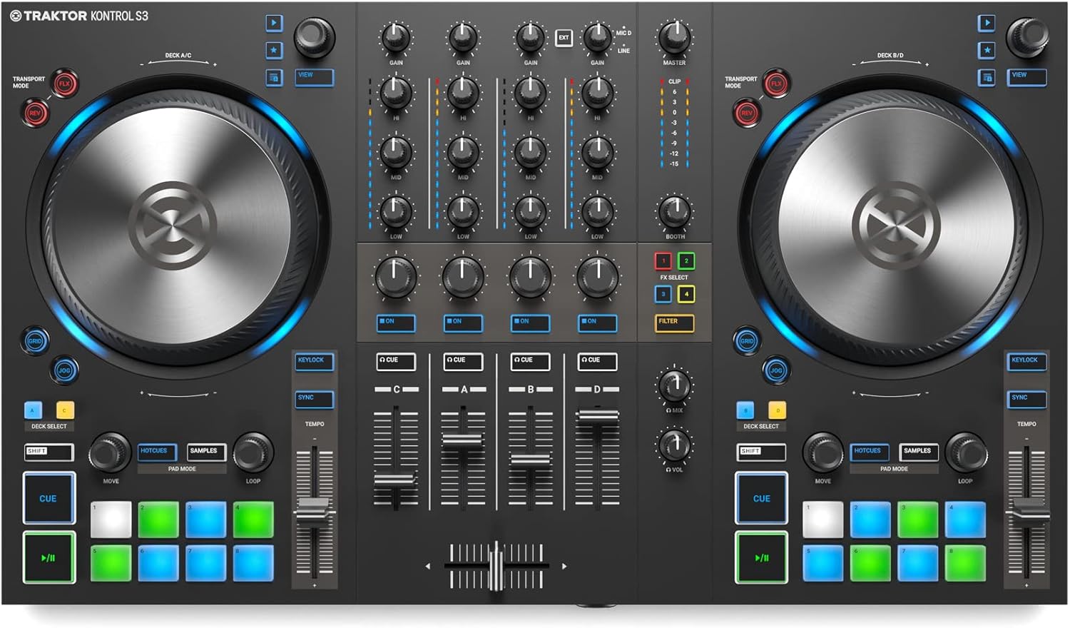 NATIVE INSTRUMENTS Traktor Kontrol S3 DJ Controller + Traktor Pro 4 Software