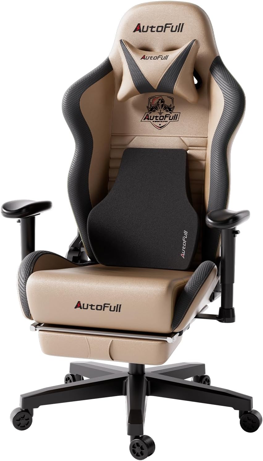 AutoFull C3 Gaming Chair, Racing Style Gaming Chair with Ergonomic Lumbar Support,Adjustable High Back PU Leather PC Chair with Footrest