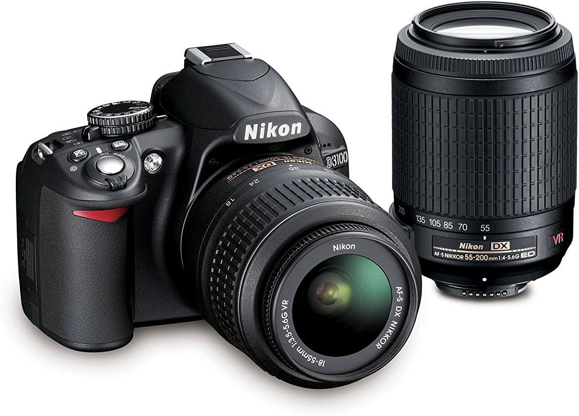 Nikon D3200 24.2 MP CMOS Digital SLR Camera with 18-55mm and 55-200mm VR DX Zoom Lenses Bundle