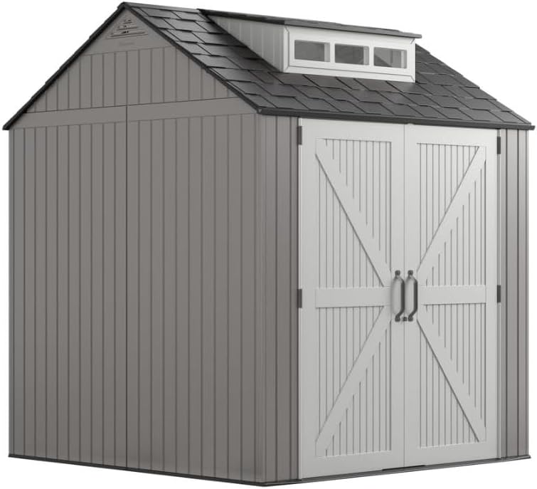 Rubbermaid Resin Outdoor Storage Shed With Floor (7 x 7 Ft)