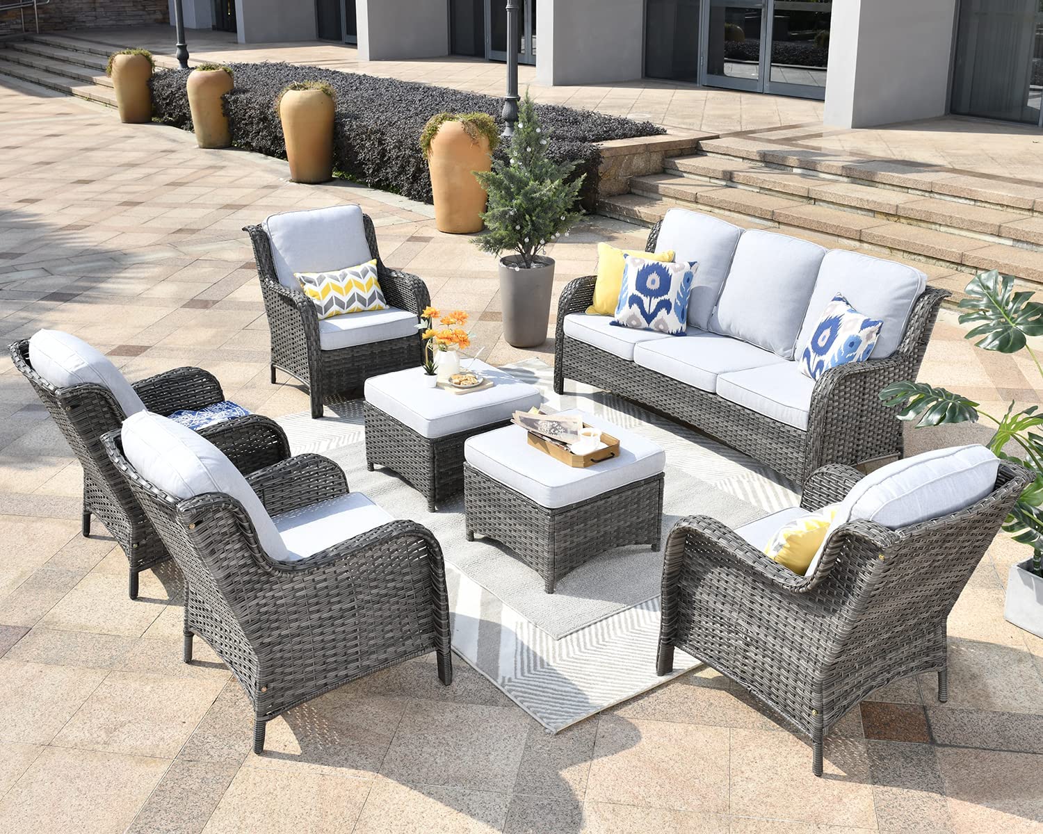 Outdoor Furniture Patio Furniture Set 7 Pcs