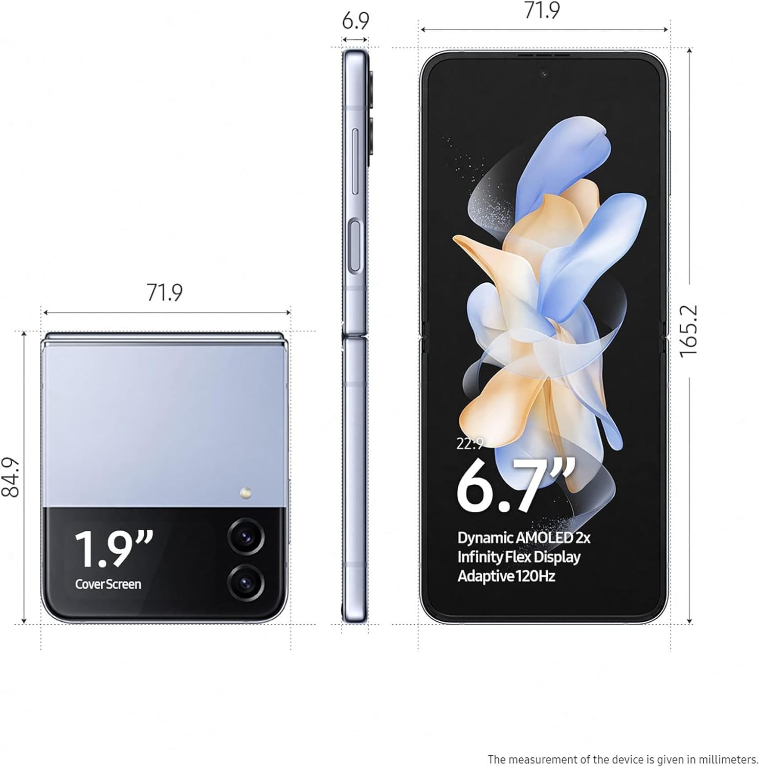 Samsung Galaxy Z Flip4 5G Smartphone Sim Free Android Folding Phone