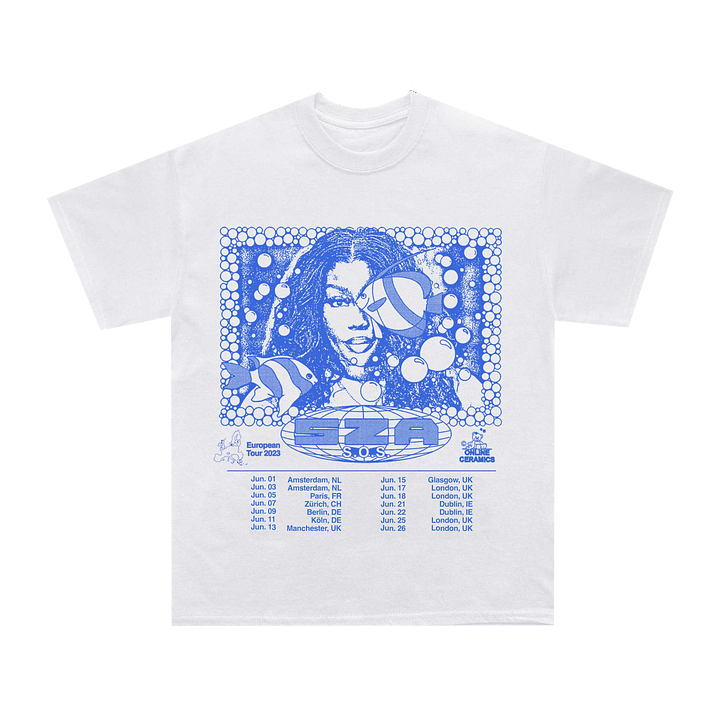 SZA White SOS Europe Tour T-shirt