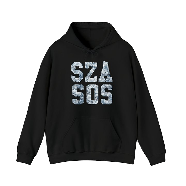 SZA Merchandise - Black Blue SZA SOS Cover USA Tour Hoodie
