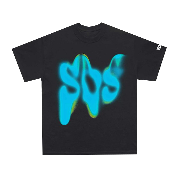 SZA SOS Blue Wavy Tour T-shirt