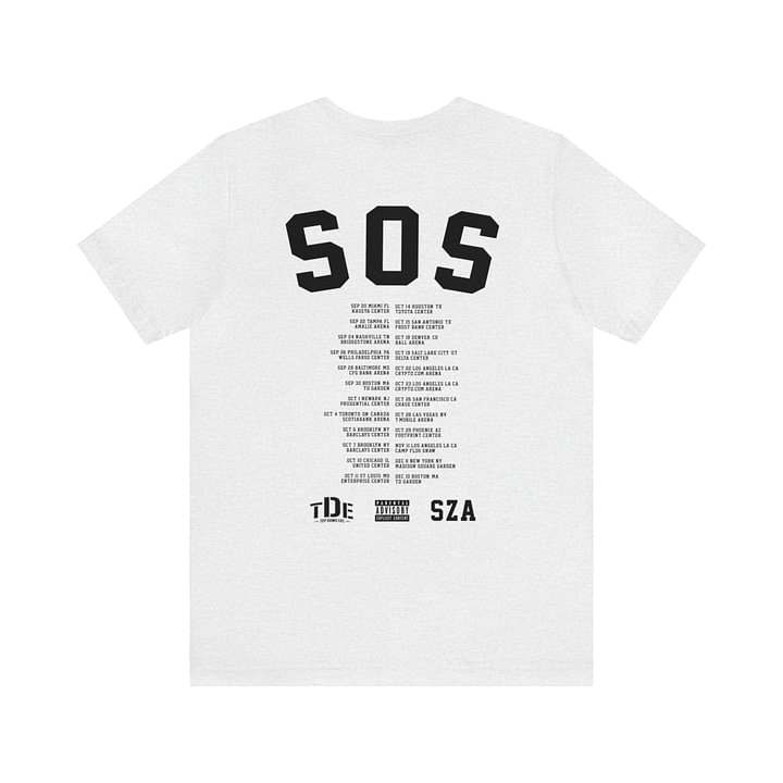 SZA Merchandise - New SOS North America Tour Dates T-Shirt