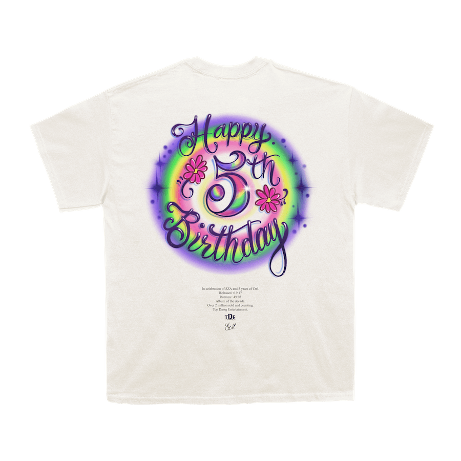 SZA Ctrl 5 Year Anniversary White T-shirt